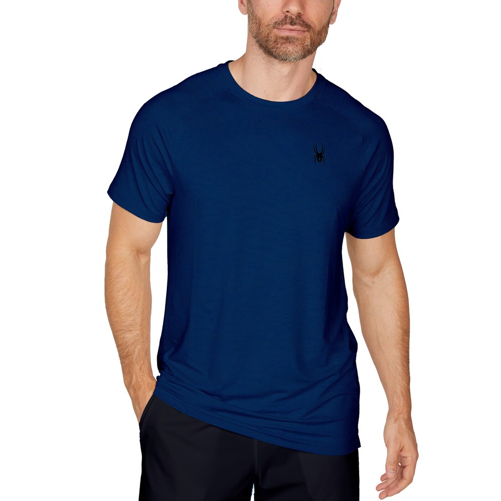 Spyder Active Men’s Raglan Sleeve Crewneck Tee SIZE XL COLOR BLUE