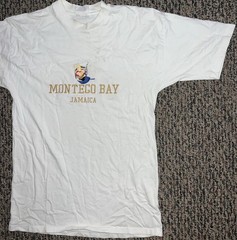 HEFTY Montego Bay Jamaica T-Shirt | No Size *Flaw* See Pics! 🍀