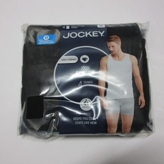 New Jockey 4 Pack Mens Stay Cool Cotton Tanks Size Extra Large XL Black Durable