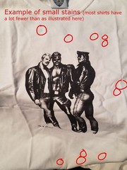 Tom of Finland T-shirts Defects Seconds Imperfect Irregular Gay Sex Leather Tee