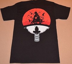 NARUTO Uchiha Clan Symbol Mash up Itachi T Shirt S M L XL ONLY Manja anime NEW