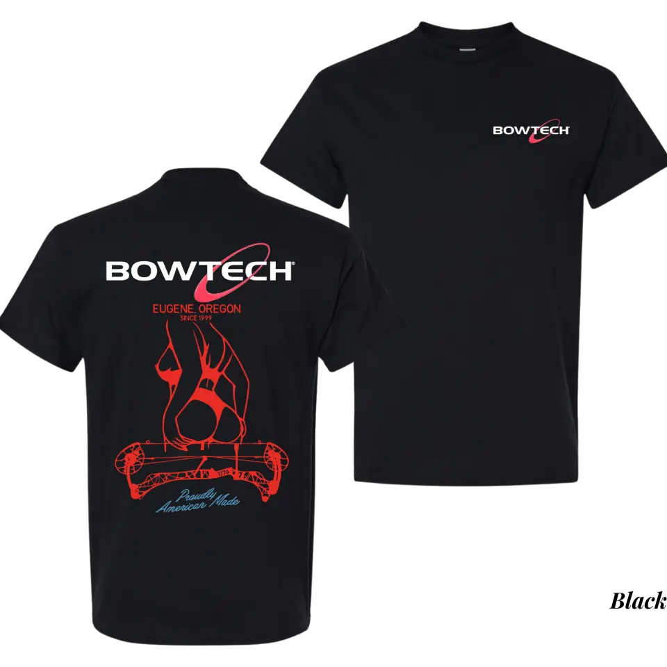 Bowtech Archery Sexy Girl Proudly American Made T-Shirt, Tactical Hunting Gear S