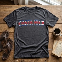Costa Rica T-shirt Flag Patriotic Nationality Country Costa Rica Tee Shirt TA79