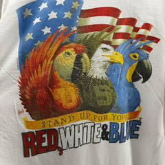 Caribbean Soul USA Shirt VTG 2001 American Flag 9/11 Tribute White Tee Size 2XL