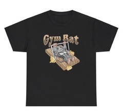 Gym Rat Benching Mouse Trap Graphic T Shirt Silly Ironic Gen Z Weirdcore Tee