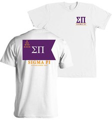 Sigma Pi Fraternity Flag Bella + Canvas T Shirt NEW