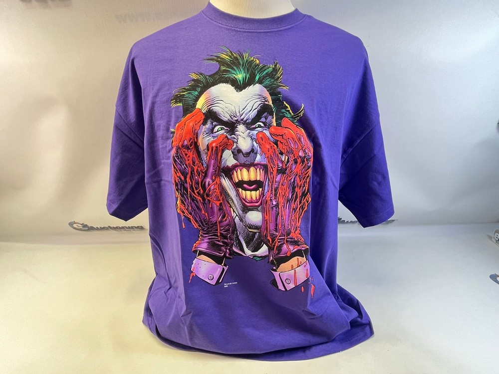 Graphitti Designs Joker Salvation by Neal Adams Purple T-shirt Hanes Tagless 2XL