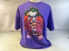 Graphitti Designs Joker Salvation by Neal Adams Purple T-shirt Hanes Tagless 2XL