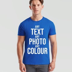 Personalised Print Unisex Tshirt Custom Unisex Tshirt Customise Text Or Photo