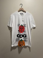 20AW CDG x Online Ceramics Collaboration White Graphic Print T-Shirt XL SZ-T048