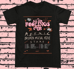 Metric, Broken Social Scene and Stars All the Feelings Tour T Shirt Size S-5XL
