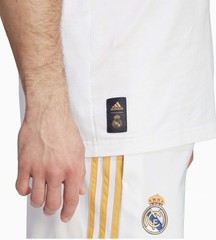 adidas Real Madrid ¡Hala Madrid! White Graphic Cotton Tee Men’s M Crew Neck