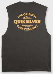 Quiksilver Men’s The Shed Tank Top – Oversized Cotton Muscle Tank, Phantom – New