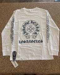 Chrome Hearts Los Angeles Men’s L White Long Sleeve Graphic Pocket Tee Cotton