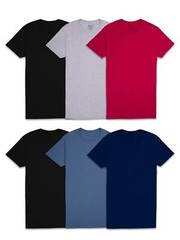 6 Pack Mens Eversoft 100% Cotton Stay Tucked Tag-free Crew T-Shirt 2XL May Vary