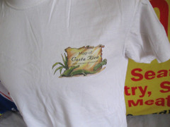 MAP of COSTA RICA Tucan Tico Carlos Kidd Art vintage T Shirt Adult Medium SHORT