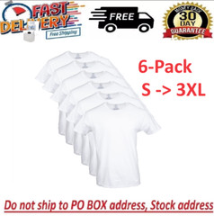 George Men’s ultra soft Crew T-shirts , 6-Pack Size FROM S To 3XL