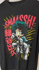 My Hero Academia T Shirt 2XL Black Smash Anime Graphic Mens