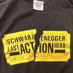 Vintage Last Action Hero T-Shirt Movie Promo 1993 Schwarzenegger M L