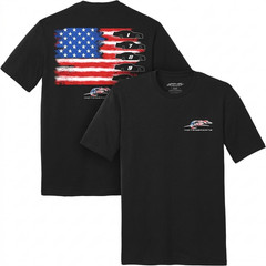 JR Motorsports American Flag Shirt Heather Black Racing Team Tee