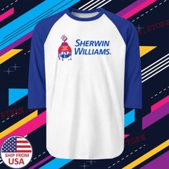 Sherwin Williams Paints Men’s Raglan Blue Size S to 2XL