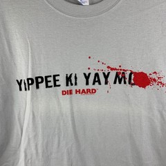 Vintage 2009 Die Hard Grey Movie Promo T Shirt 2000s Y2K Yippee Ki Yay XL