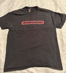 Independent Men’s Black Logo Graphic Crew Neck Short Sleeve Cotton Tee, XL