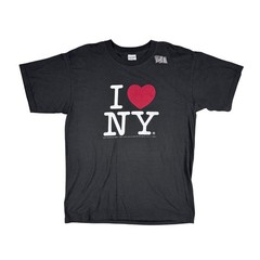 Vtg I Love NY 9/11 Tribute T-Shirt Black Men’s Large 2001 USA Flag Graphic Tee