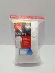 Hanes Men’s FreshIQ ComfortSoft Crewneck Undershirt – White (Pack of 6) (2135P6)