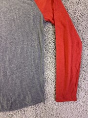 NWOT Fanatics Men’s Baseball T Shirt Size Medium Gray With Red Sleeves