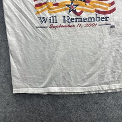 Vintage America Will Remember Shirt Mens Large 9/11 Patriotic Bald Eagle 2000s