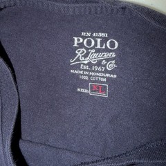 Polo Ralph Lauren Mens Size XL Navy Blue Red Pony Crew Neck Long Sleeve T-Shirt