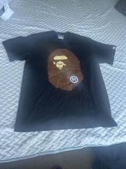 A Bathing Ape BAPE Big Ape Head Short Sleeve Crew Neck T-Shirt Black (Size S)