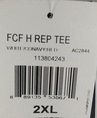 adidas Performance Men’s Soccer FCF Tee, White/Collegiate Navy, 2XL