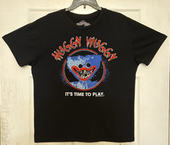 Poppy Playtime Huggy Wuggy Black T-Shirt Size Large & Adjustable Strap Dad Hat