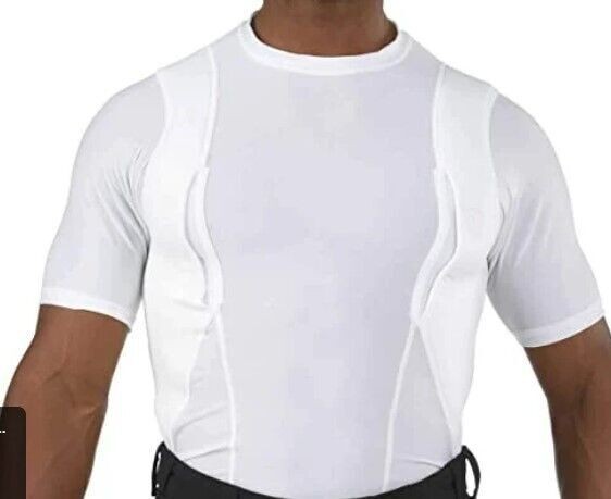 Unisex Lightweight Concealed Holster Tactical High Ammo Short Sleeved T-Shirt