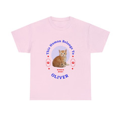 Customise Your Pet Photo Unisex T-shirt – This Human Belongs To