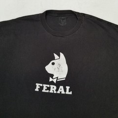 Feral Streetwear Black Dog Head Bowtie Men’s Graphic T-Shirt Casual