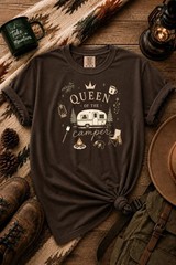 Queen of the Camper Shirt, RV Camping Graphic Tee T-Shirt