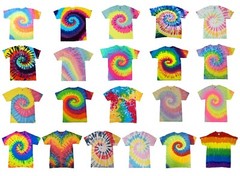 Handmade Tie Dye Shirts Colored Kids & Adults Men & Women 100% Pre-Shrunk Cotton