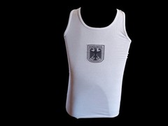 GERMAN MILITARY TANK TOP SHIRT BUNDESWEHR WHITE COTTON PHYSICAL TRAINING P.T.U