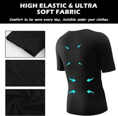 Mens Compression Shirt Slimming Body Shaper Tight Tank Top Breathable Underwear