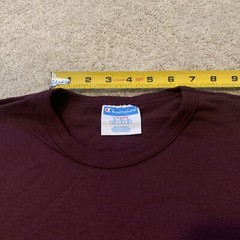 Vintage Champion Maroon Plum Heavy Weight Cotton T Shirt Large Unisex Lot Of 12