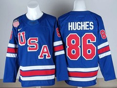 #86 Hughes Team USA Winter Olympics 2026 Jersey Stitched All Sizes S-3XL