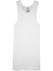 NEW! George Tag Free Comfort A-Shirt Men’s, X-Large WHITE, 6-Pack,