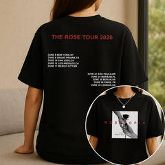 The Rose Rosetopia World Tour 2026 K-Pop Band T-Shirt Reprint
