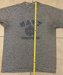 Vtg 80s US Navy Academy Annapolis Faded Shirt M Military Army College Grunge 70s
