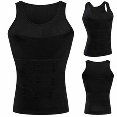 Men’s Shaper Cooling T-Shirt Compression Tummy Vest Underwear Slimming Tank Tops