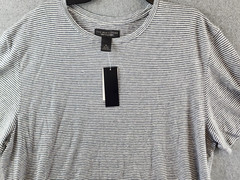 The Men’s Store at Bloomingdale’s Striped Linen Tee XL Dark Slate Pullover S/S