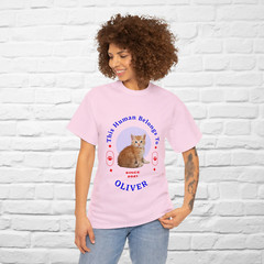 Customise Your Pet Photo Unisex T-shirt – This Human Belongs To